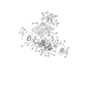 Rear Drive And Wheels Diagram and Parts List for RZTSERIES  Cub Cadet Lawn Tractor